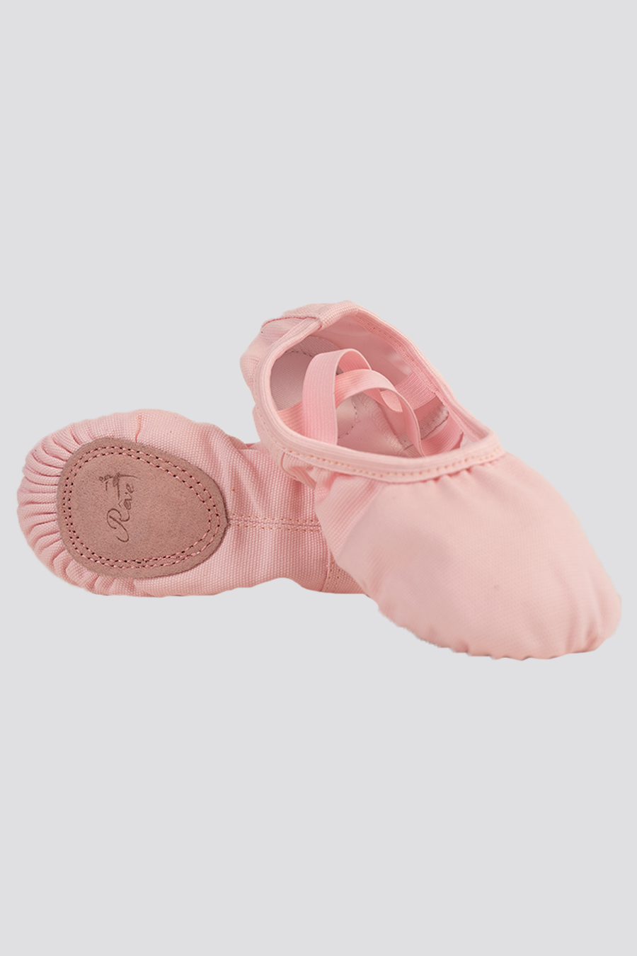 TODDLER&GIRLS CROSS STRAPS CANVAS BALLET SHOES-SPLIT SOLE