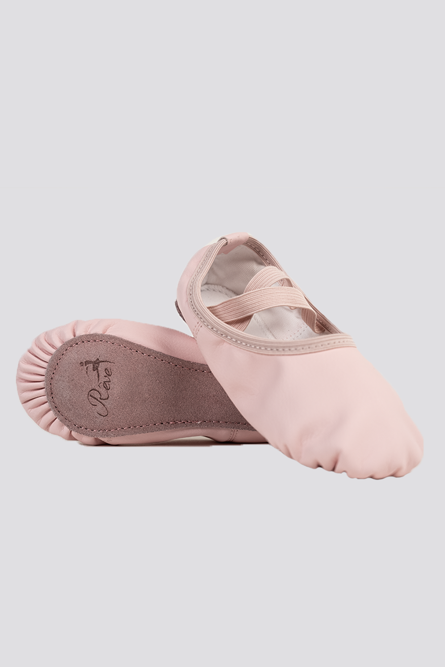 PU LEATHER BALLET SHOES- Full Sole No Drawstring-Ballet Pink