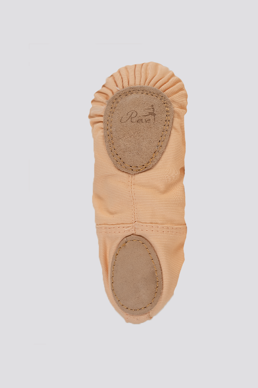 Cross Straps Canvas Ballet Shoes- Split Sole No Drawstring-Ballet Pink