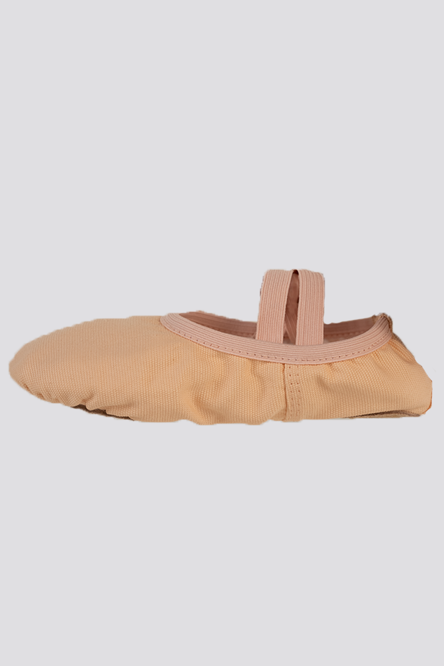 Cross Straps Canvas Ballet Shoes- Split Sole No Drawstring-Ballet Pink