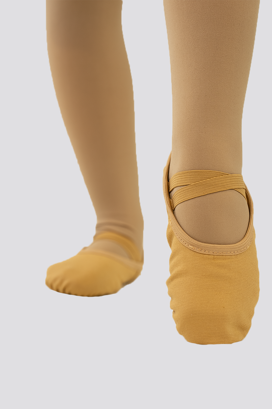 Cross Straps Canvas Ballet Shoes- Split Sole No Drawstring-Yellow