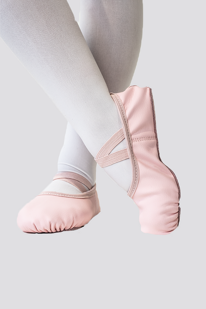 PU LEATHER BALLET SHOES- Full Sole No Drawstring-Pink